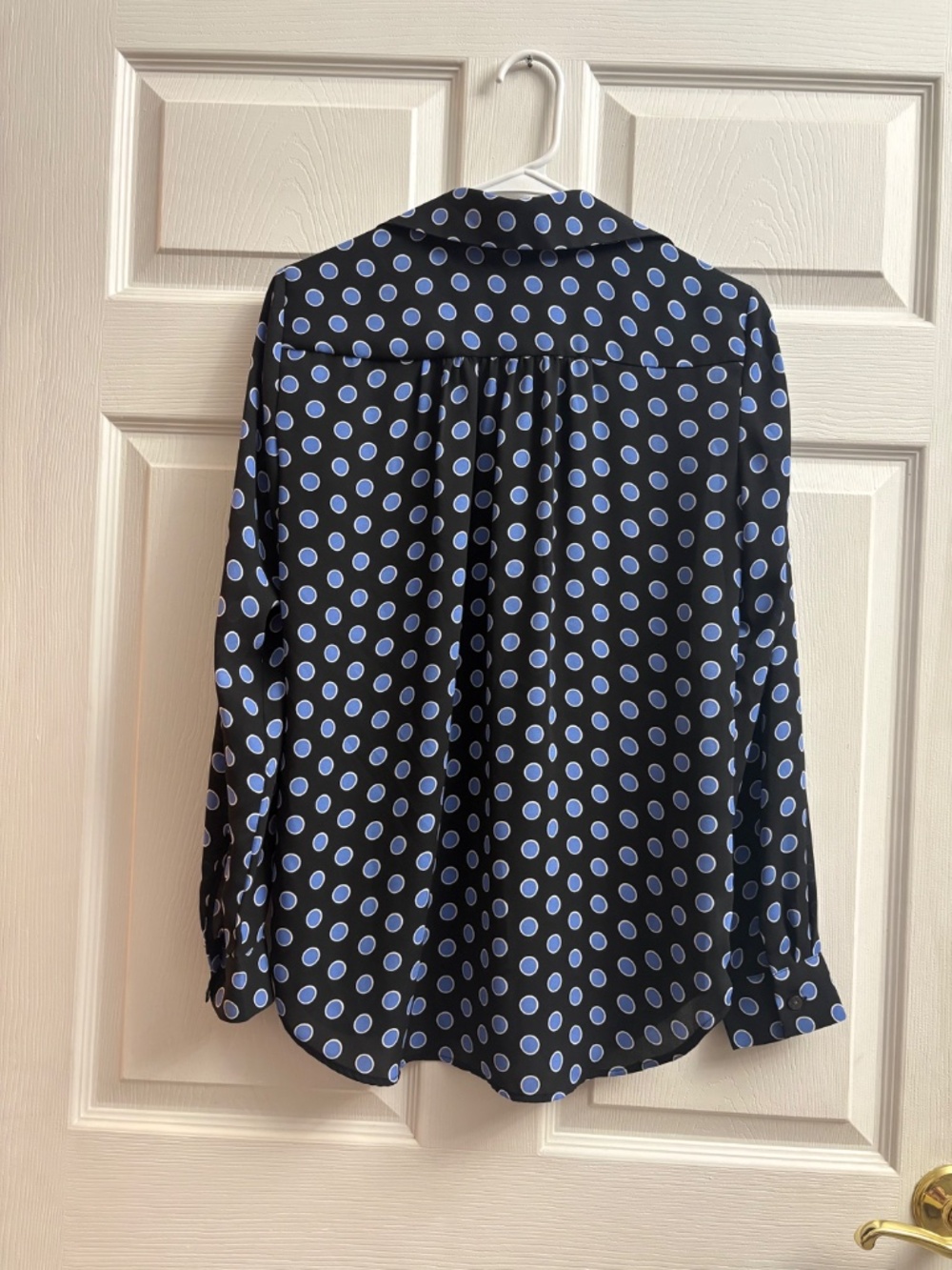 Ann Taylor Polka Dot Long Sleeve Blouse - Picture 4 of 5